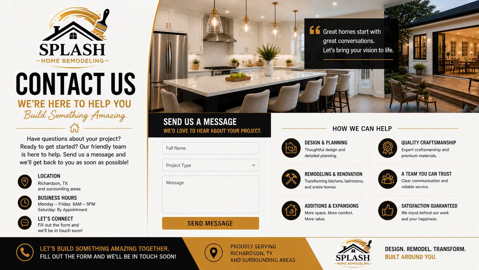 Contact Us - Splash Home Remodeling